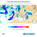 Pronóstico ECMWF de precipitación para el Miércoles 16 diciembre